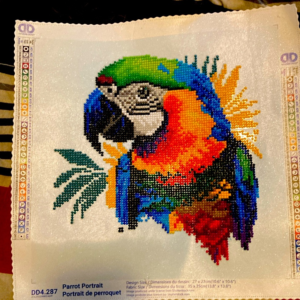 Diamond art completed